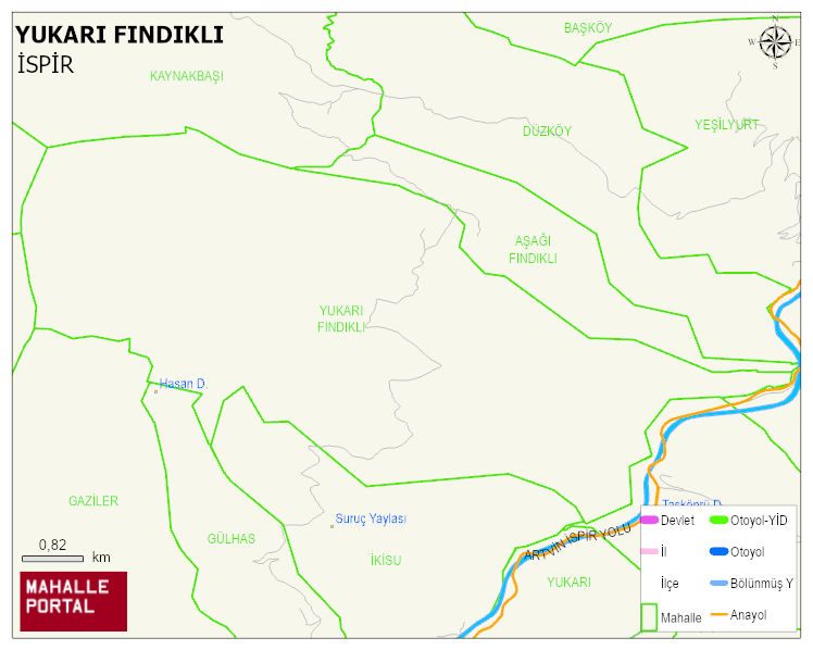 YUKARI FINDIKLI Mahallesi Haritası | Dağlar, Ovalar ve Akarsu Bilgileri