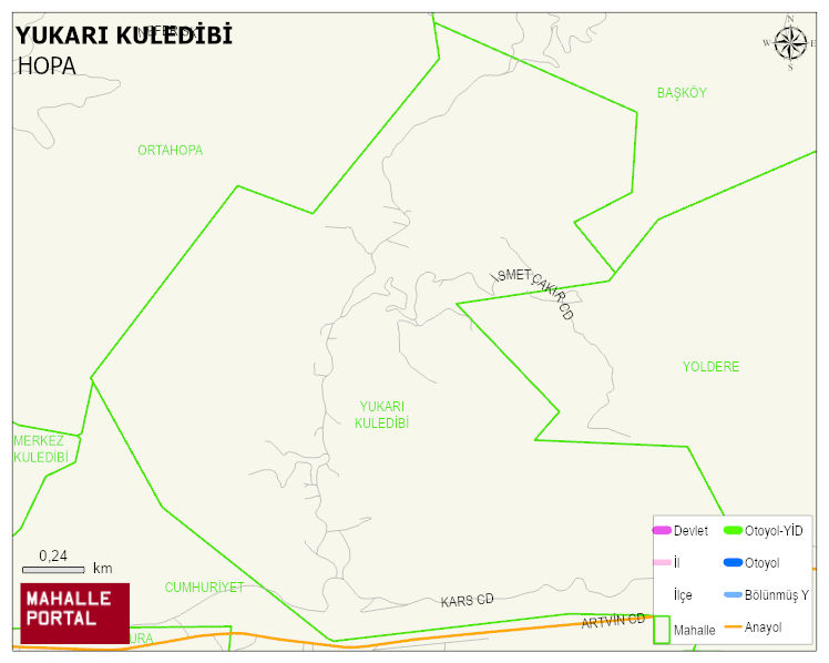 YUKARI KULEDİBİ Mahallesi Haritası | Coğrafi Yapı ve Detaylı Haritası