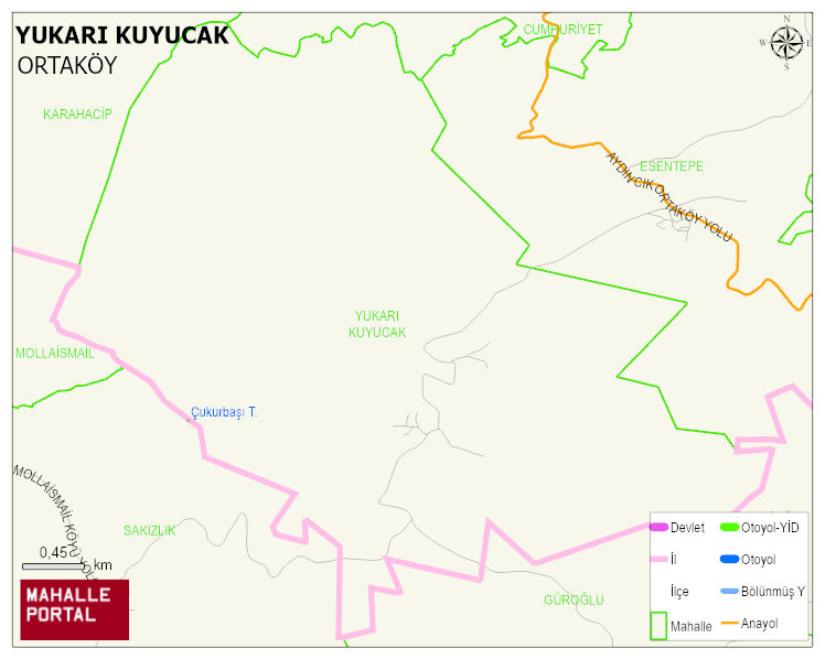 YUKARI KUYUCAK Köyü Haritası | Yükselti ve Doğa Özellikleri