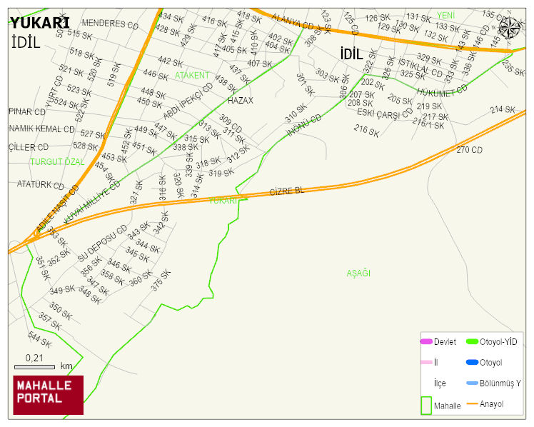 YUKARI Mahallesi Haritası | Uydu Görüntüsü ve Harita Detayları