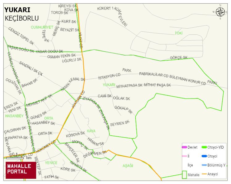 YUKARI Mahallesi Haritası | İnteraktif Köy ve Mahalle Sınırları