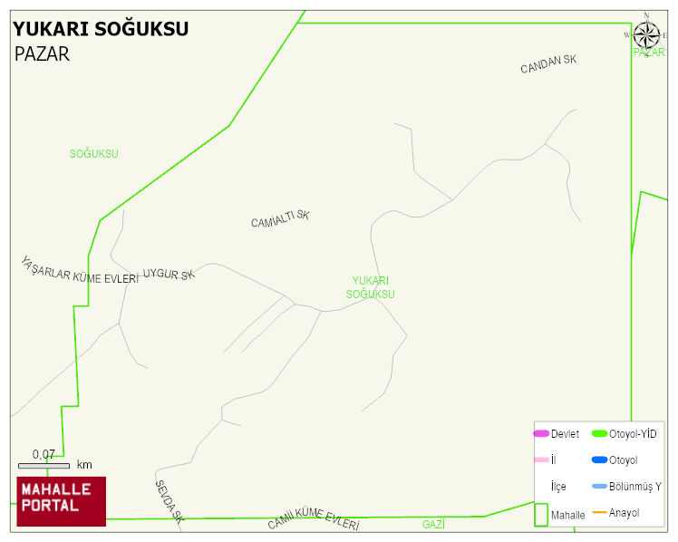 YUKARI SOĞUKSU Mahallesi Haritası | Coğrafi Yapı ve Detaylı Haritası