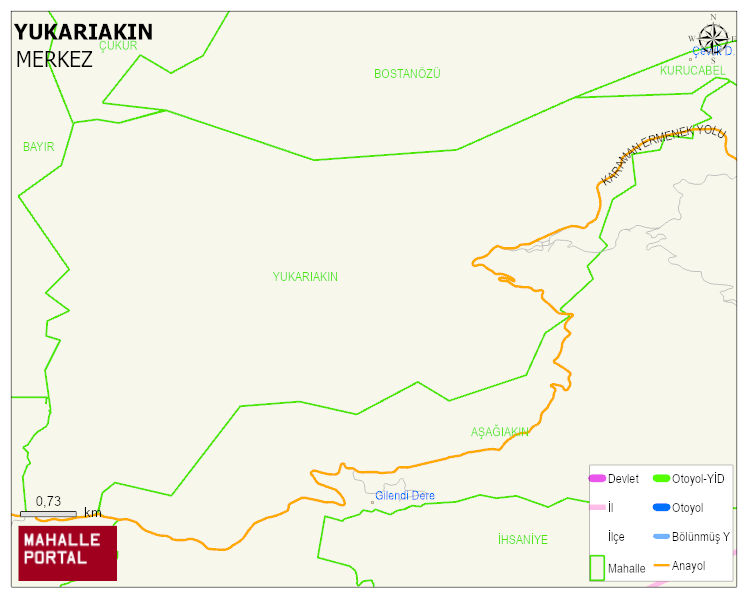 YUKARIAKIN Köyü Haritası | Mahalle Sokak Haritası