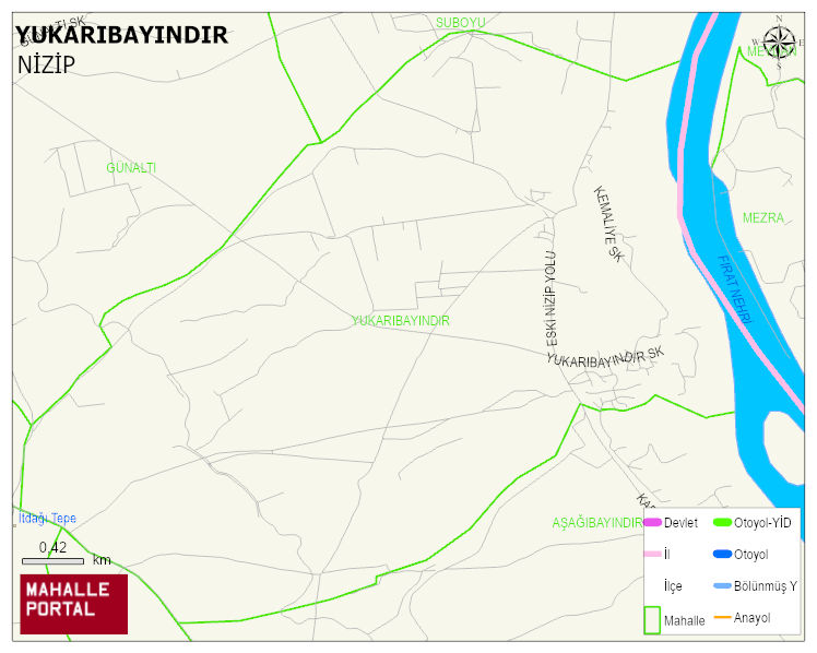 YUKARIBAYINDIR Mahallesi Haritası | Mahalle ve Köy Sınırı