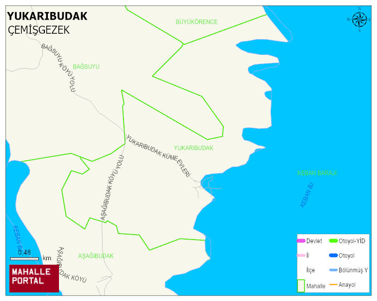 YUKARIBUDAK Köyü Haritası | Güncel Mahalle ve Köy Haritası