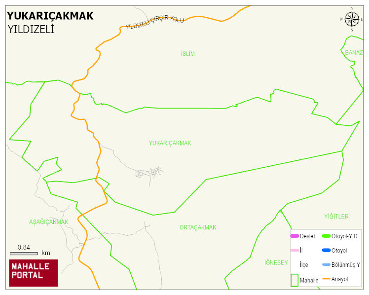 YUKARIÇAKMAK Köyü Haritası | Güncel Mahalle ve Köy Haritası