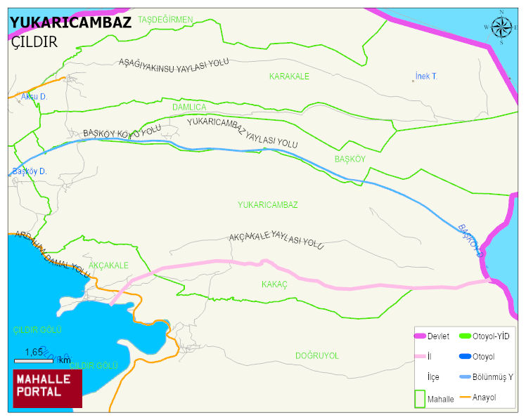 YUKARICAMBAZ Köyü Haritası | Coğrafi Yapı ve Detaylı Haritası