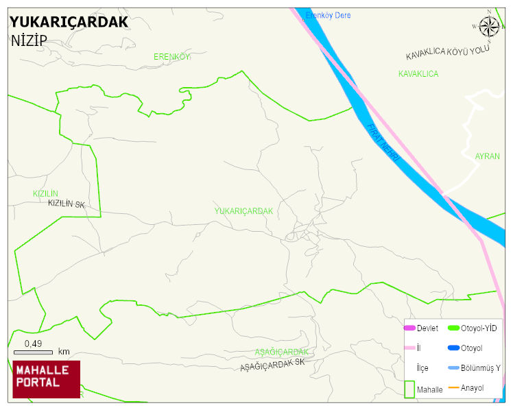 YUKARIÇARDAK Mahallesi Haritası | İnteraktif Köy ve Mahalle Sınırları
