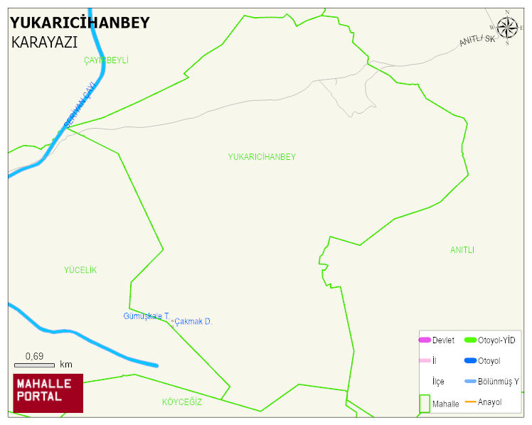 YUKARICİHANBEY Mahallesi Haritası | Sayısal Bölge Görünümü