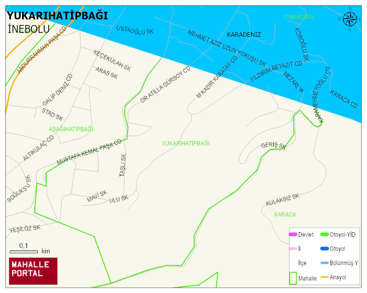 YUKARIHATİPBAĞI Mahallesi Haritası | Güncel Mahalle ve Köy Haritası