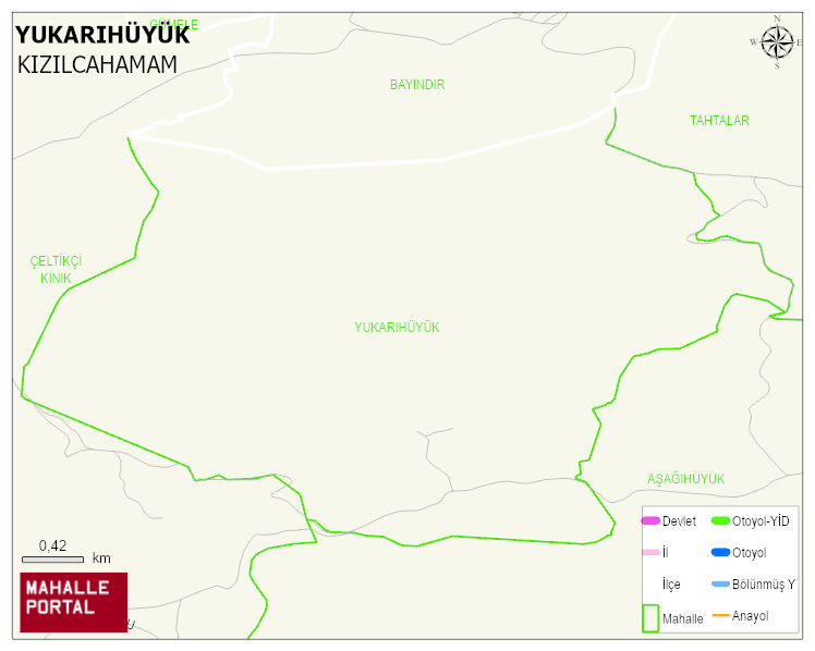 YUKARIHÜYÜK Mahallesi Haritası | Mahalle Sokak Haritası