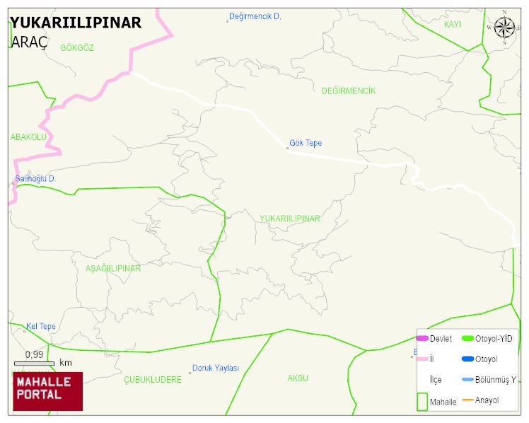 YUKARIILIPINAR Köyü Haritası | Detaylı Köy ve Mahalle Görünümü