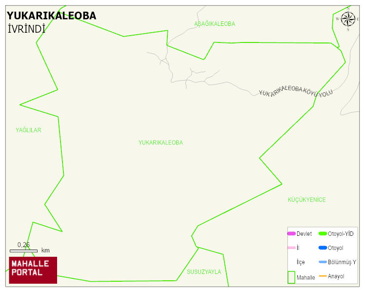 YUKARIKALEOBA Mahallesi Haritası | İnteraktif Köy ve Mahalle Sınırları