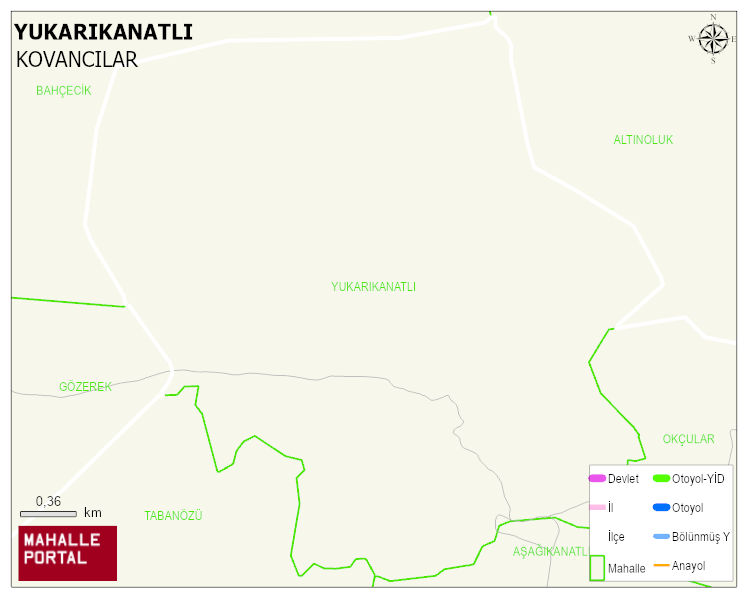 YUKARIKANATLI Köyü Haritası | Detaylı Köy ve Mahalle Görünümü
