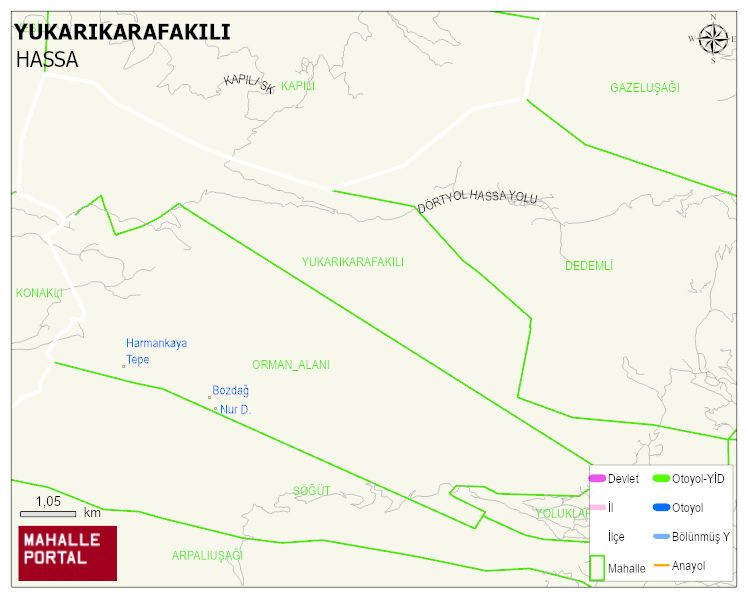 YUKARIKARAFAKILI Mahallesi Haritası | Mahalle ve Köy Sınırı