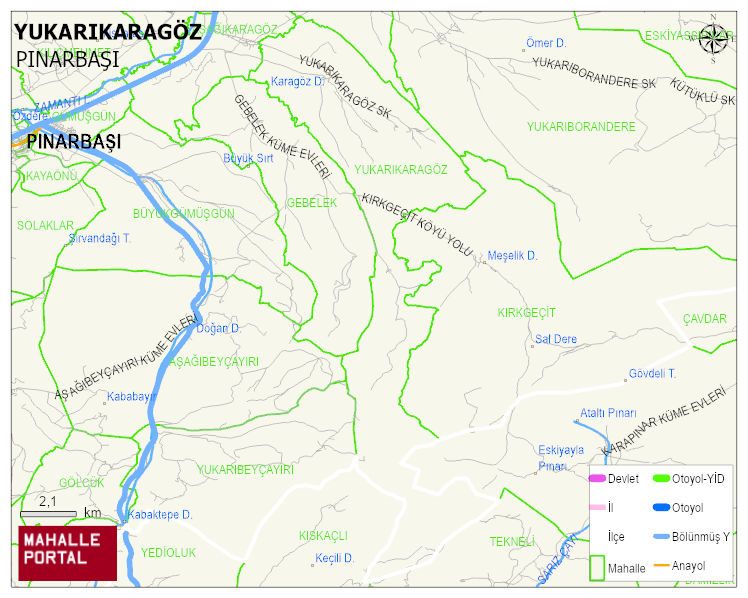 YUKARIKARAGÖZ Mahallesi Haritası | Güncel Mahalle ve Köy Haritası