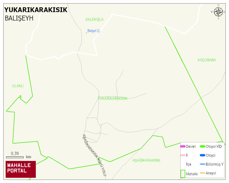 YUKARIKARAKISIK Köyü Haritası | Sayısal Bölge Görünümü