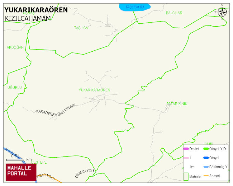 YUKARIKARAÖREN Mahallesi Haritası | Mahalle ve Köy Sınırı