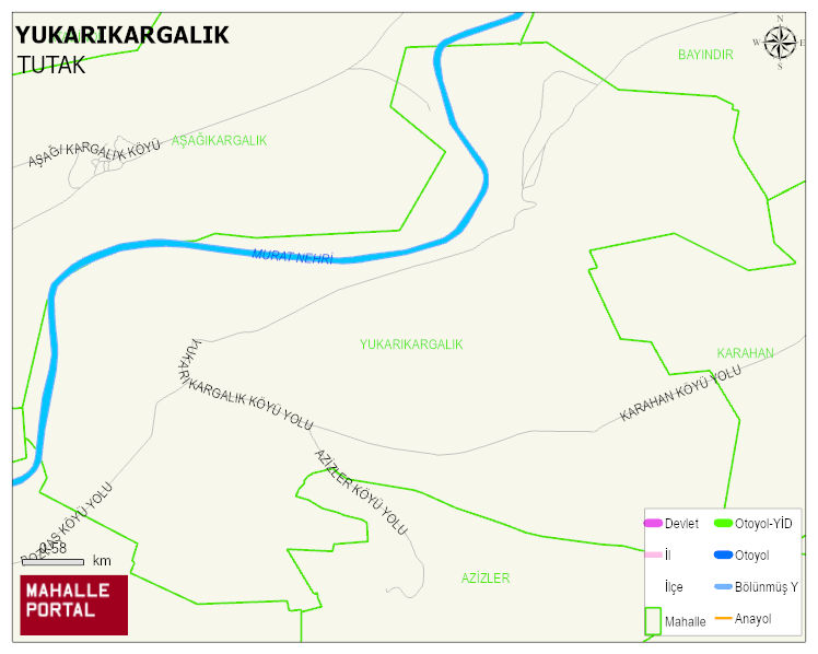 YUKARIKARGALIK Köyü Haritası | Dağlar, Ovalar ve Akarsu Bilgileri