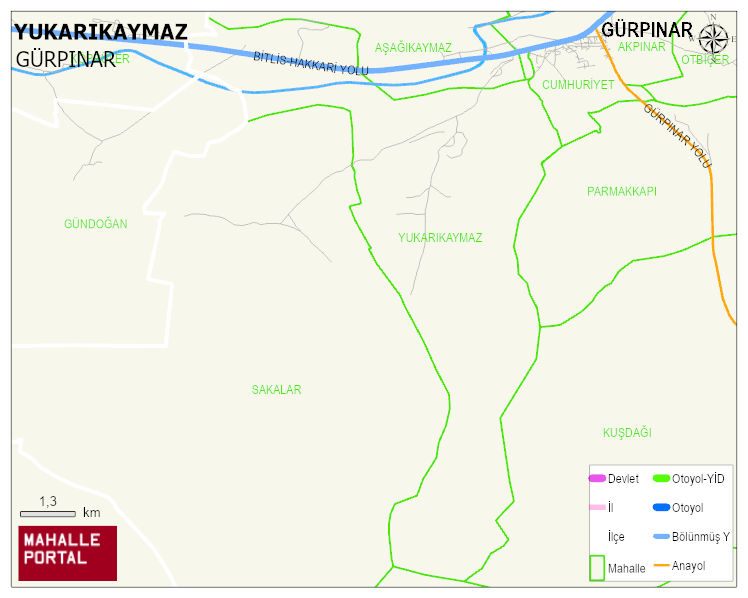 YUKARIKAYMAZ Mahallesi Haritası | Detaylı Köy ve Mahalle Görünümü