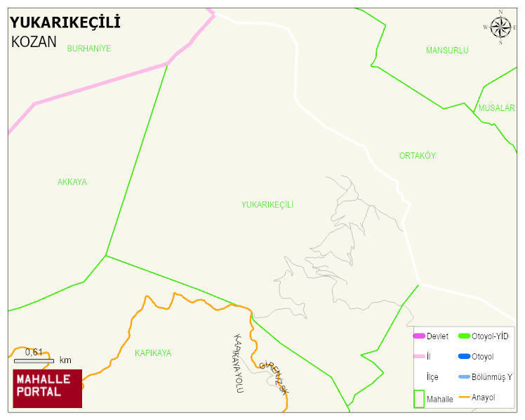 YUKARIKEÇİLİ Mahallesi Haritası | Coğrafi Yapı ve Detaylı Haritası