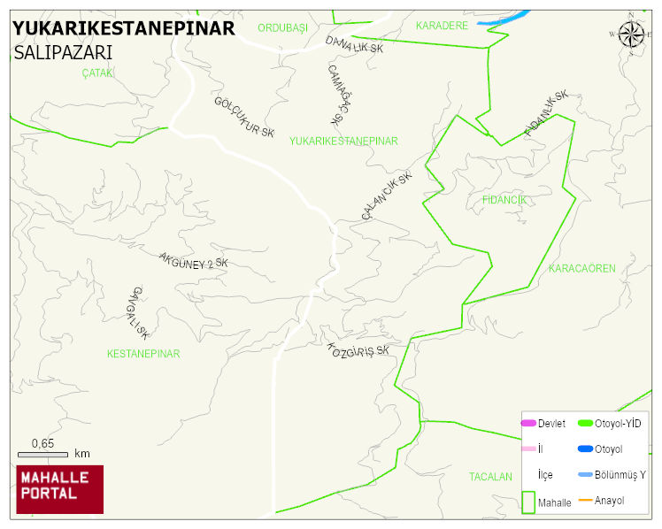 YUKARIKESTANEPINAR Mahallesi Haritası | Mahalle ve Köy Sınırı