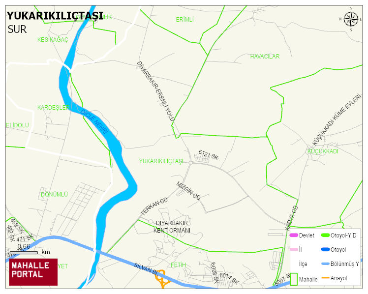 YUKARIKILIÇTAŞI Mahallesi Haritası | Dağlar, Ovalar ve Akarsu Bilgileri