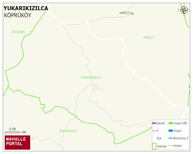 YUKARIKIZILCA Mahallesi Haritası | Mahalle Sokak Haritası