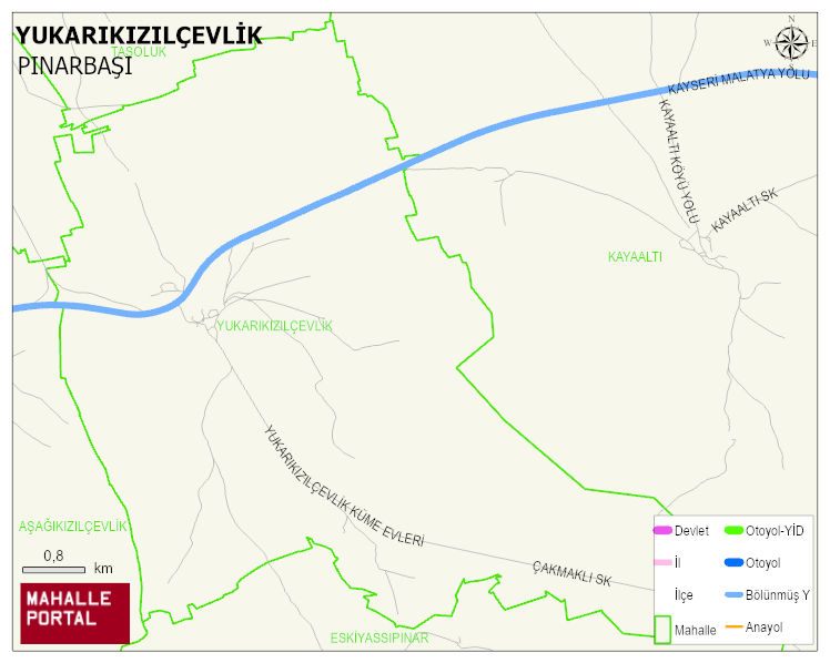 YUKARIKIZILÇEVLİK Mahallesi Haritası | Detaylı Köy ve Mahalle Görünümü