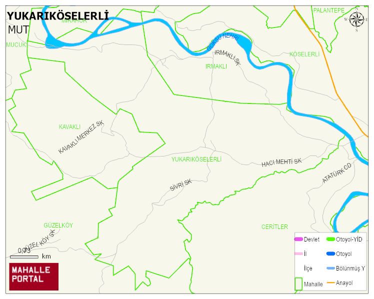 YUKARIKÖSELERLİ Mahallesi Haritası | Mahalle Sokak Haritası