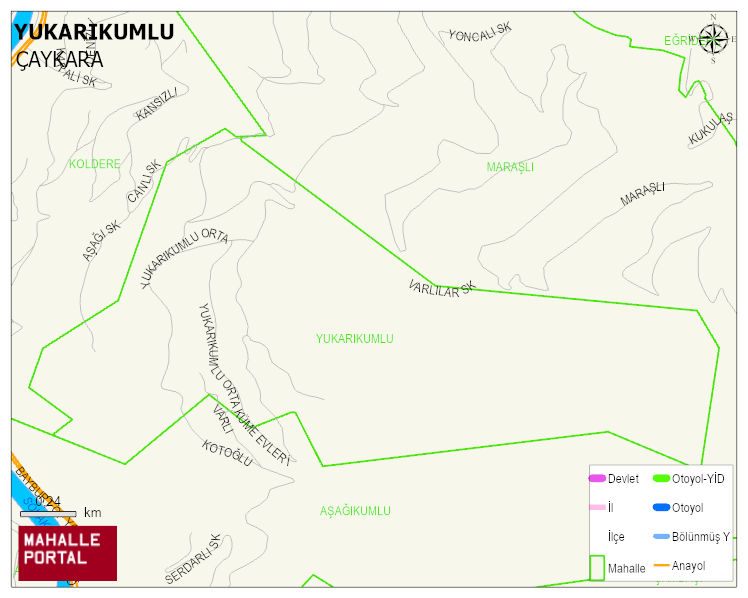YUKARIKUMLU Mahallesi Haritası | İnteraktif Köy ve Mahalle Sınırları
