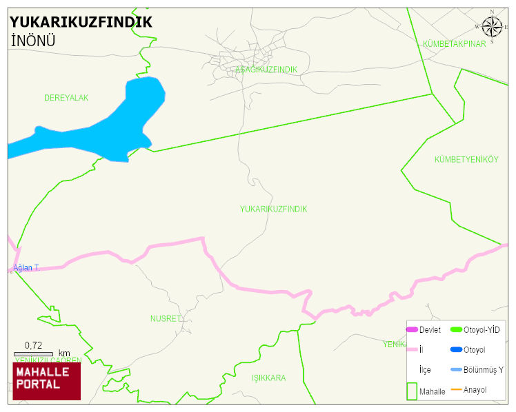 YUKARIKUZFINDIK Mahallesi Haritası | Coğrafi Yapı ve Detaylı Haritası
