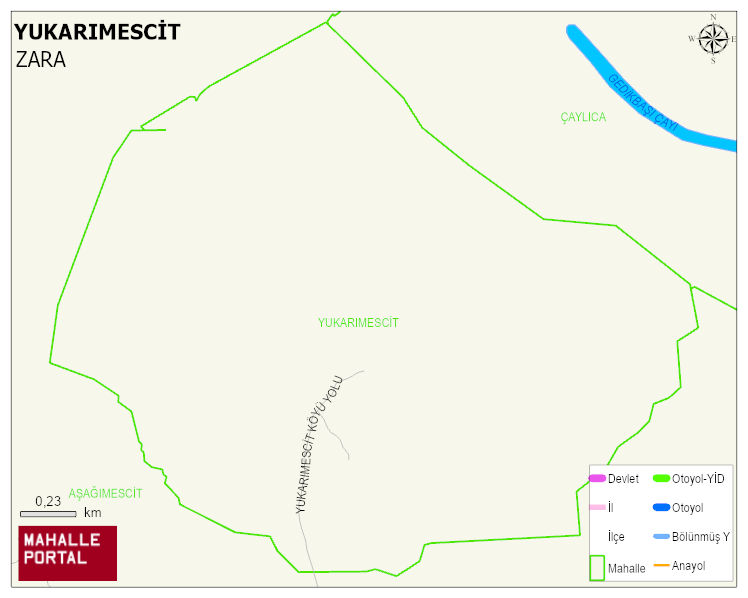 YUKARIMESCİT Köyü Haritası | Mahalle Sokak Haritası