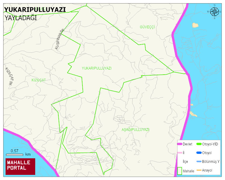 YUKARIPULLUYAZI Mahallesi Haritası | Uydu Görüntüsü ve Harita Detayları