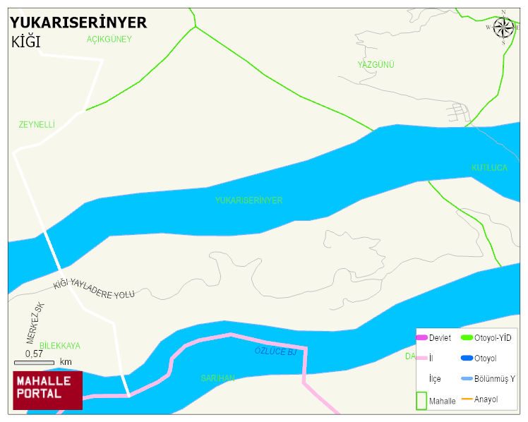 YUKARISERİNYER Köyü Haritası | İnteraktif Köy ve Mahalle Sınırları