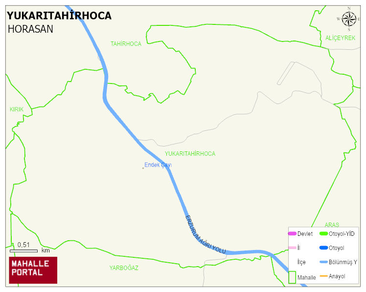 YUKARITAHİRHOCA Mahallesi Haritası | İnteraktif Köy ve Mahalle Sınırları