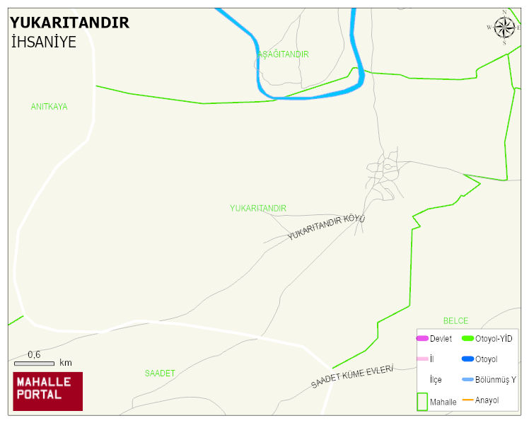 YUKARITANDIR Köyü Haritası | Mahalle Sokak Haritası