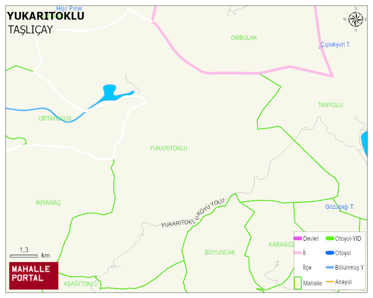 YUKARITOKLU Köyü Haritası | Güncel Mahalle ve Köy Haritası