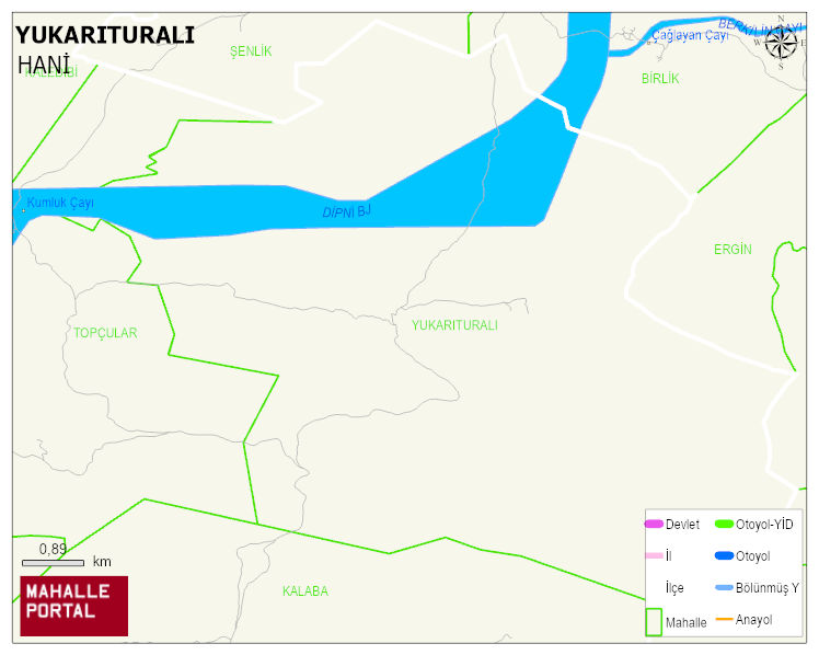 YUKARITURALI Mahallesi Haritası | Yükselti ve Doğa Özellikleri