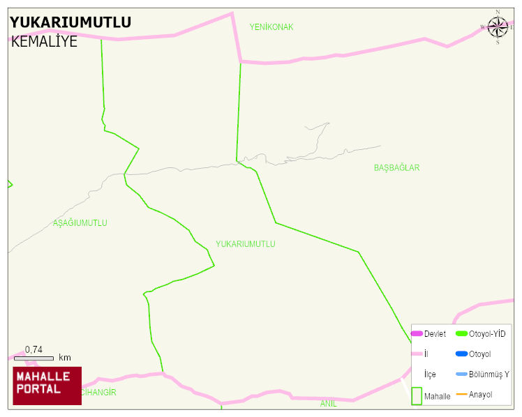 YUKARIUMUTLU Köyü Haritası | Mahalle ve Köy Sınırı