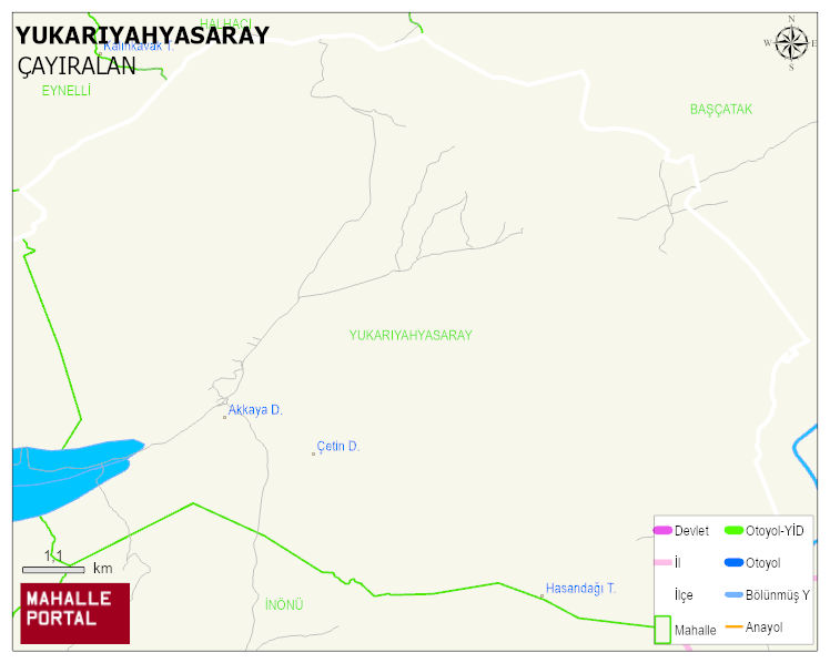 YUKARIYAHYASARAY Köyü Haritası | Sayısal Bölge Görünümü
