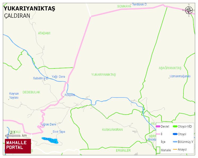 YUKARIYANIKTAŞ Mahallesi Haritası | Mahalle ve Köy Sınırı