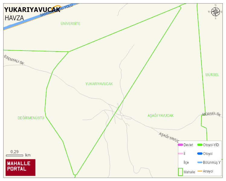 YUKARIYAVUCAK Mahallesi Haritası | Coğrafi Yapı ve Detaylı Haritası
