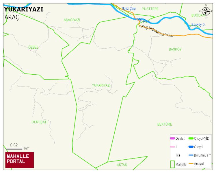 YUKARIYAZI Köyü Haritası | Mahalle Sokak Haritası