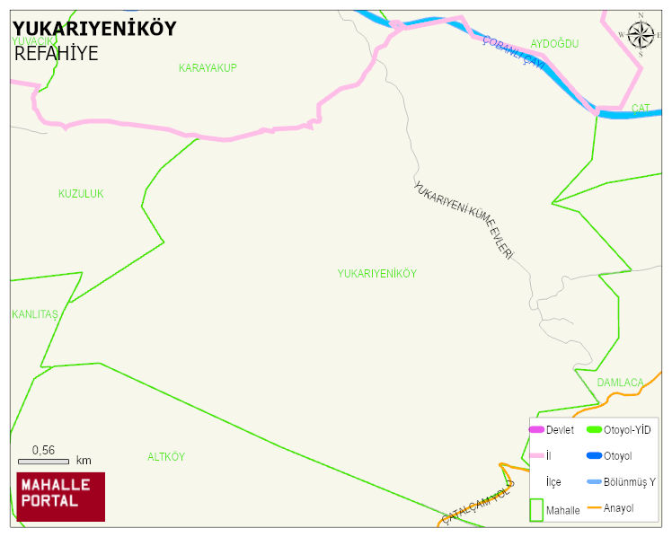 YUKARIYENİKÖY Köyü Haritası | İnteraktif Köy ve Mahalle Sınırları