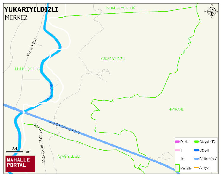 YUKARIYILDIZLI Köyü Haritası | Mahalle Sokak Haritası