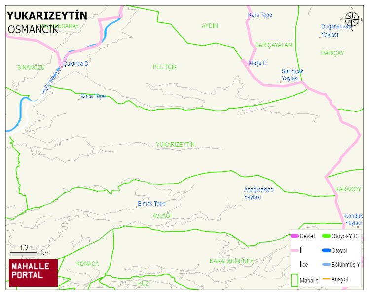 YUKARIZEYTİN Köyü Haritası | Uydu Görüntüsü ve Harita Detayları