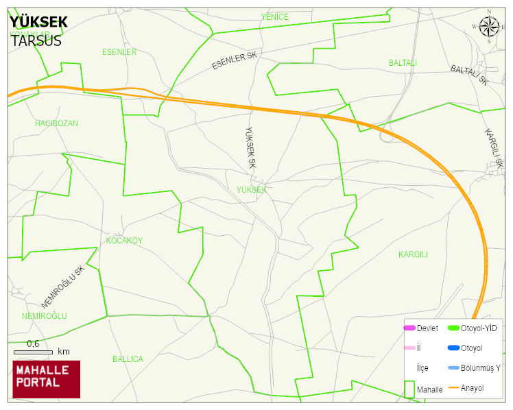 YÜKSEK Mahallesi Haritası | Yükselti ve Doğa Özellikleri