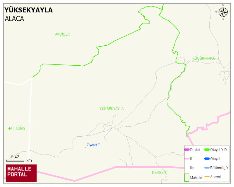 YÜKSEKYAYLA Köyü Haritası | Güncel Mahalle ve Köy Haritası