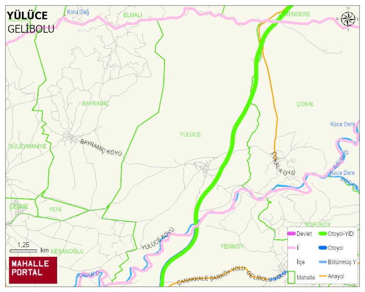 YÜLÜCE Köyü Haritası | Detaylı Köy ve Mahalle Görünümü